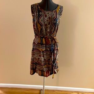 Lucky Brand Bohemian Sleeveless Dress with waist tie